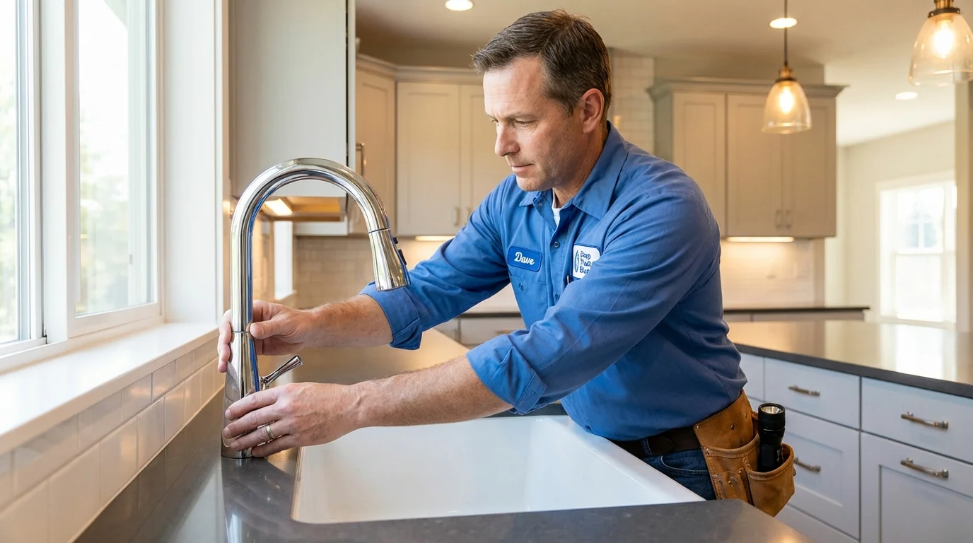 Kitchen faucet installation by Johns Plumbing LLC in Birmingham